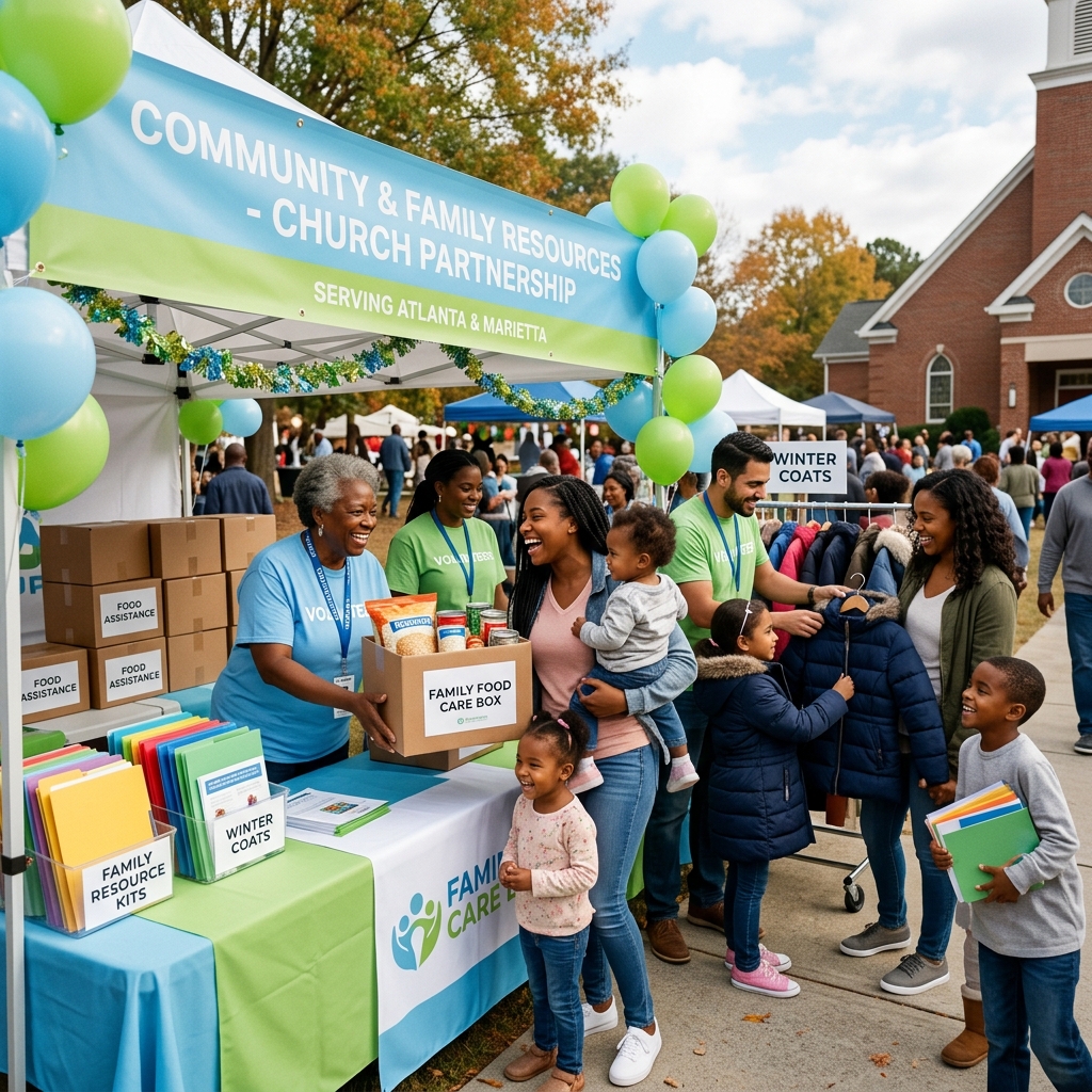 Community Family Resources Booth at Enlightened Festival